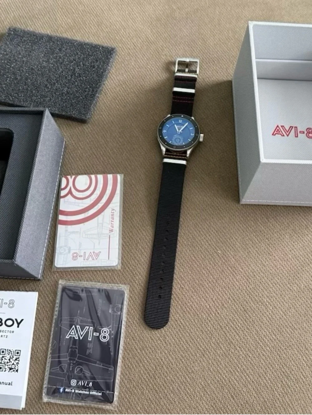 AVI-8 Flyboy Meca-Quartz Black / Nylon Dial Men's